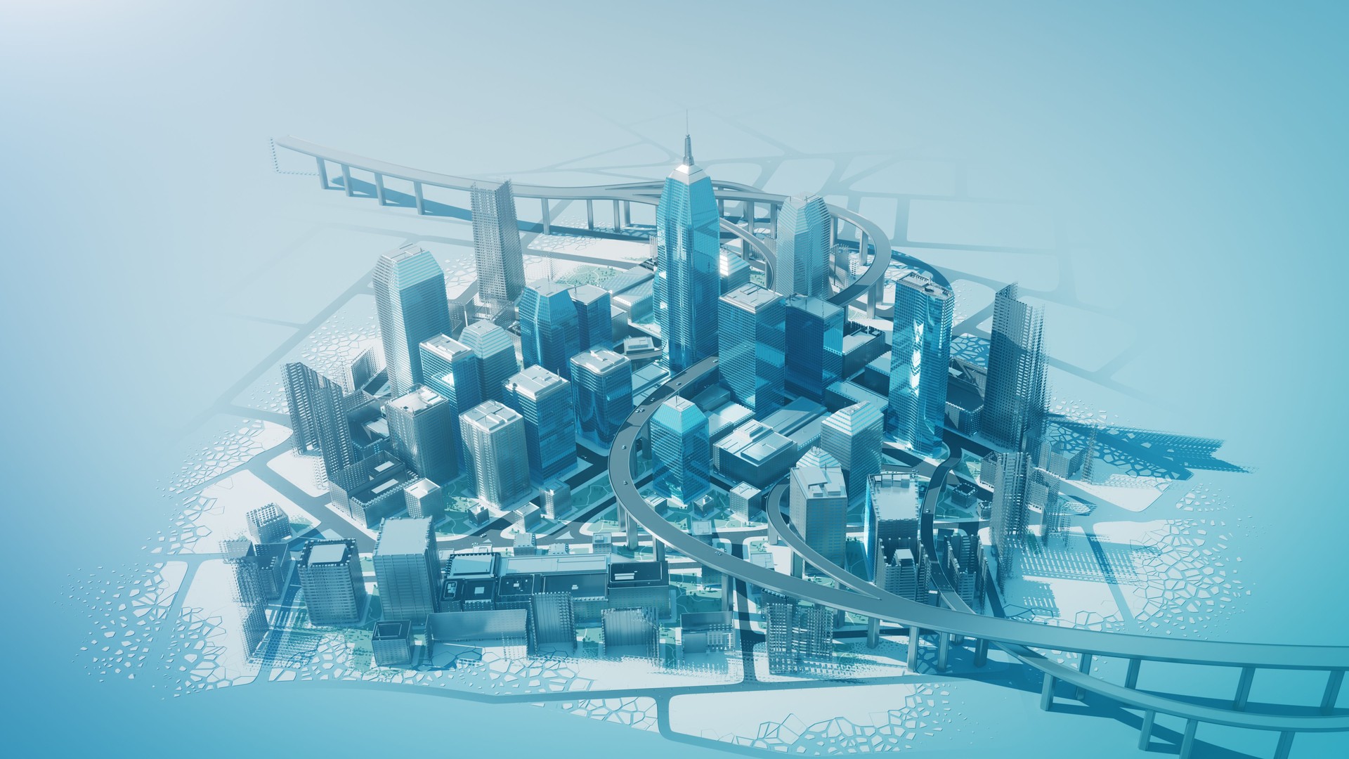 City Concept - Construction Industry, Infrastructure, Architecture